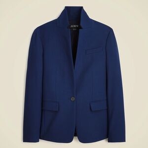 J.Crew Regent Standing Collar Blazer Four Season Stretch Navy Blue size 12